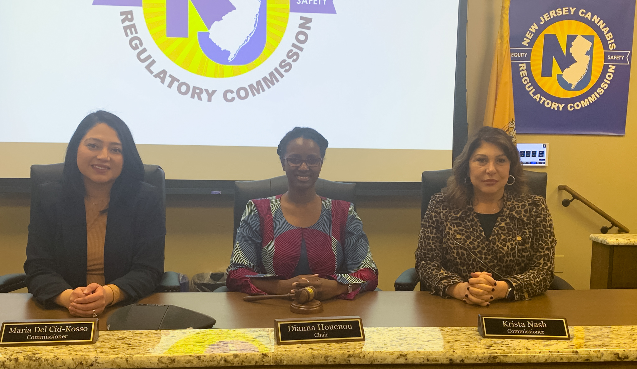 [4:32 PM] Carr, Christene [CRC] Left to right: Commissioner Maria Del Cid-Kosso,  Chairwoman Dianna Houenou, and Commissioner Krista Nash at a recent public meeting.